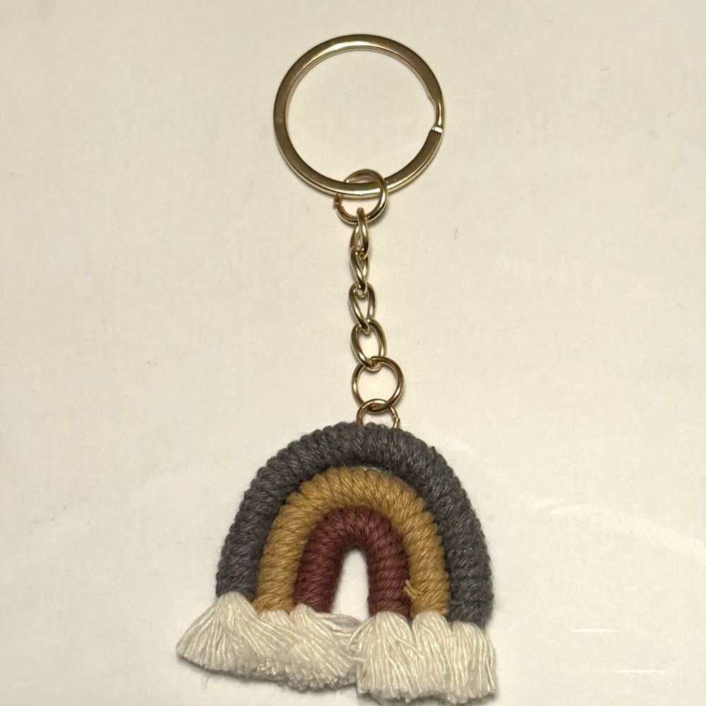 Rainbow Keychain with Tassels
